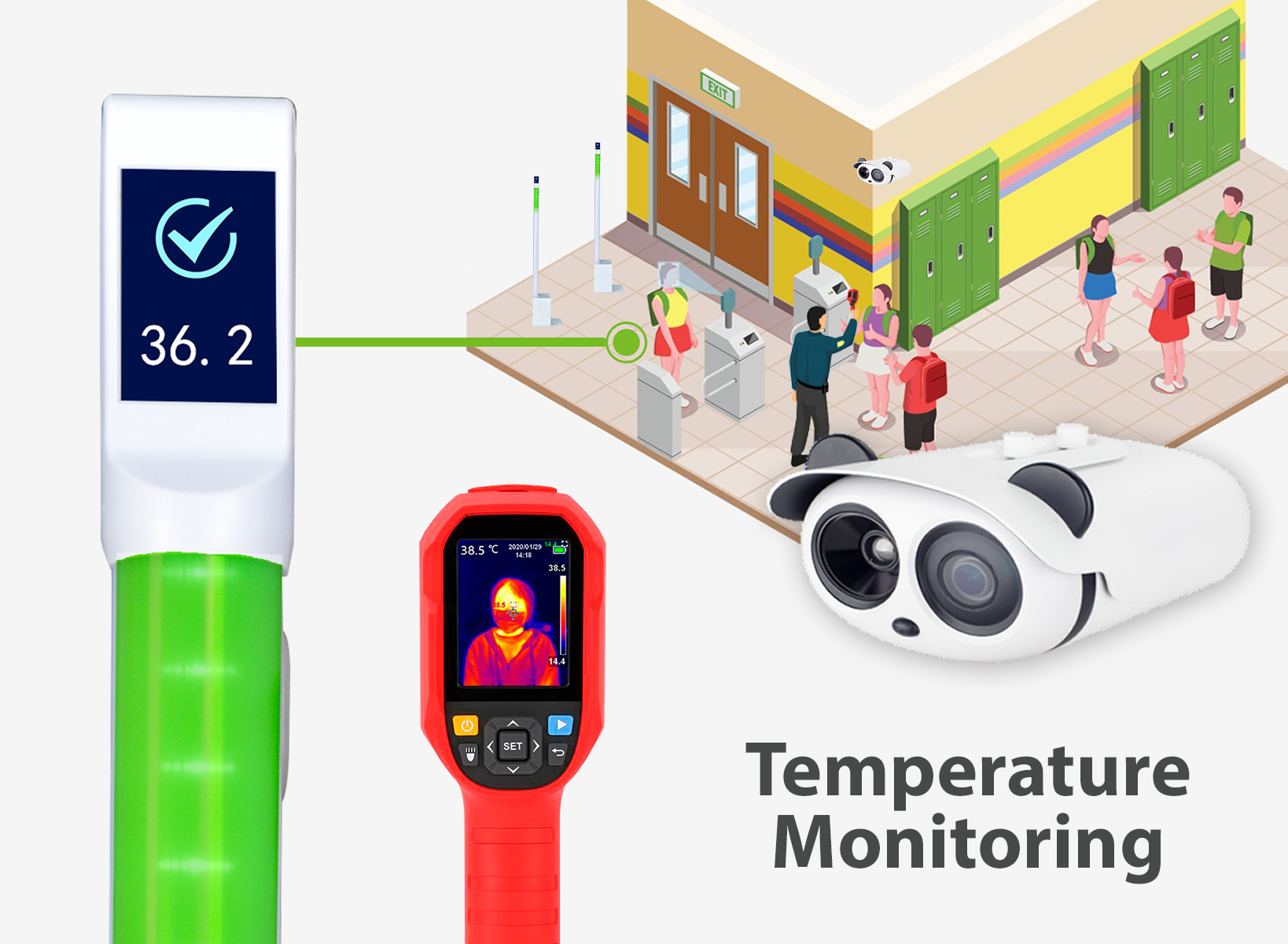 ZKTeco Back to School Access Control Systems with temperature detection