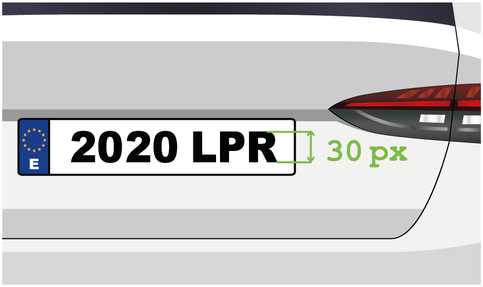 LPR ZKTeco distance 30 pixels height
