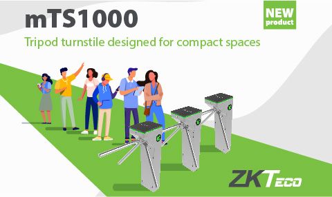 mTS1000 Series | Tripod turnstile designed for compact spaces by ZKTeco