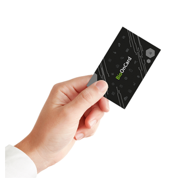 BioOnCard RFID Card Solution for double Biometric Recognition Palm Face