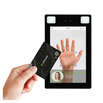 BioOnCard RFID Card Solution for double Biometric Recognition Palm Face